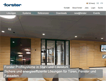Tablet Screenshot of forster-profile.ch